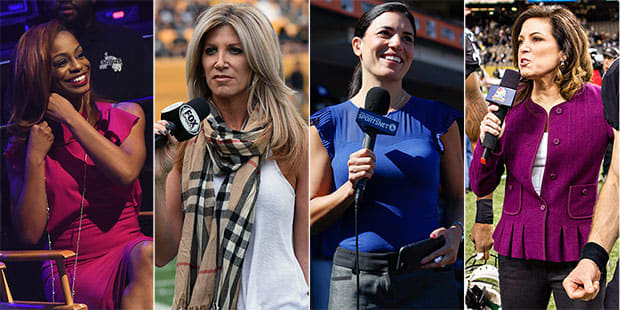 Josina Anderson, Laura Okmin, Alanna Rizzo, and Michelle Tafoya.